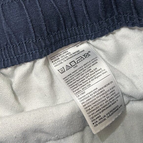 Banana Republic Navy Blue Linen 8' Easy Short Shorts Size Small EUC Lululemon - Picture 4 of 4